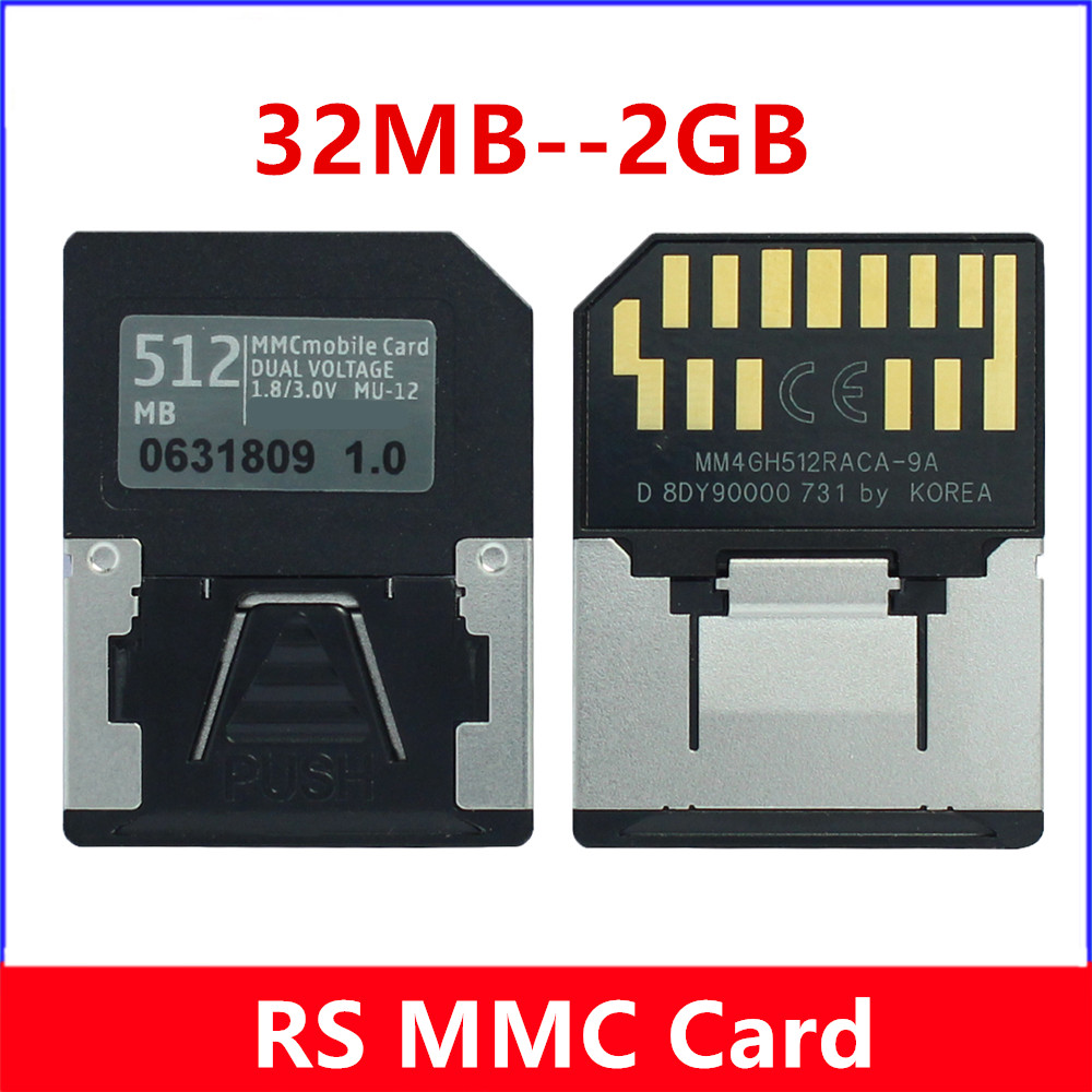 10 개/몫 13 핀 RS-MMC 카드 32MB 64MB 128MB 256MB 512MB 1GB 2GB MMC 카드 멀티미디어 카드 RS-MMC 듀얼 전압 MMC 카드